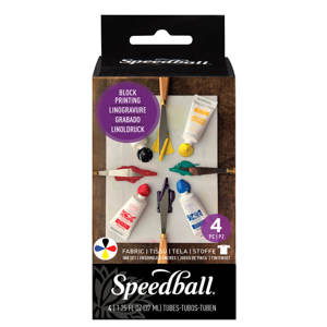 Speedball Basic Fabric Block Printing Set 4 x 37cc